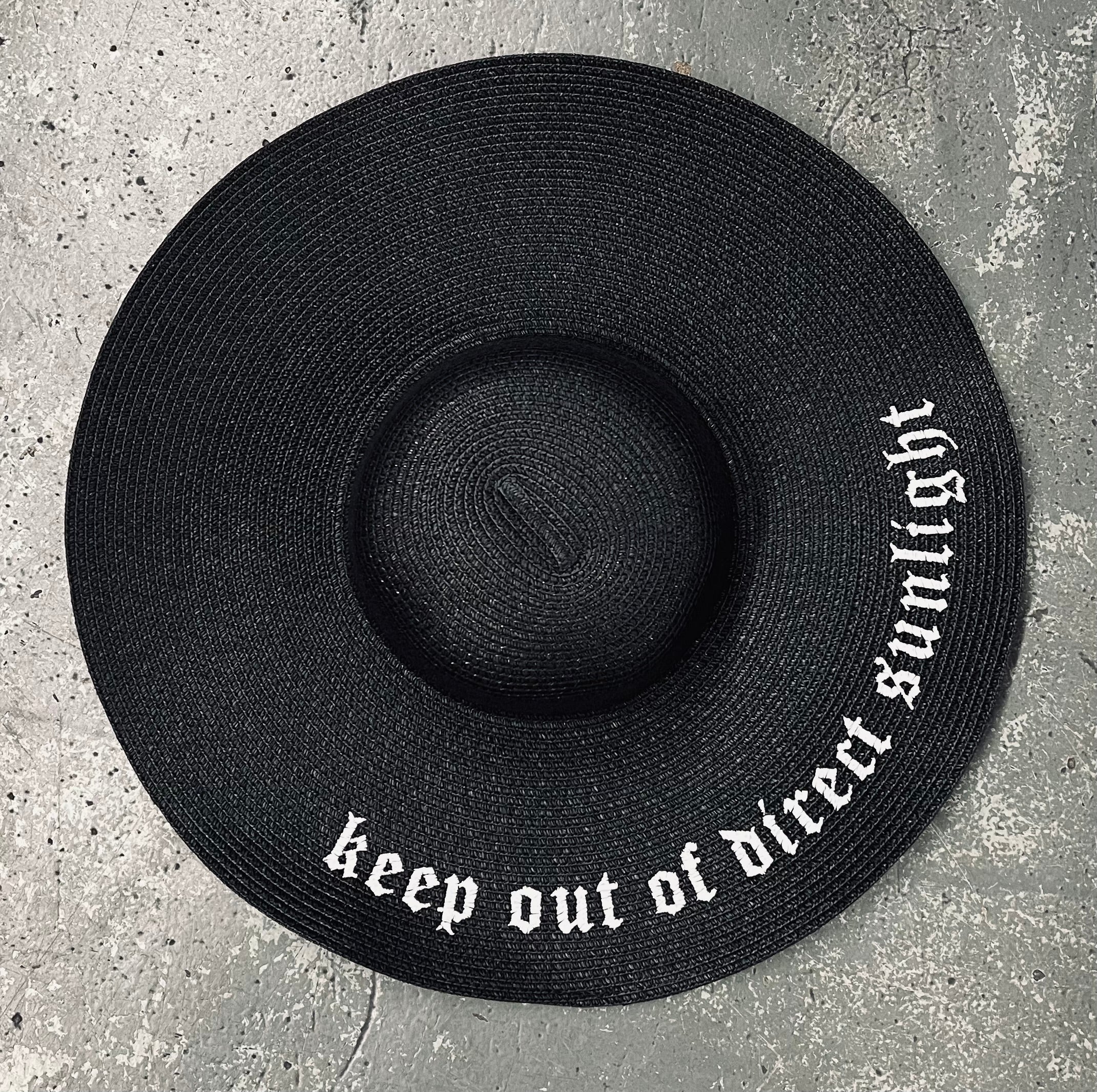 Embroidered Floppy Sun Hat - XL Brim - keep out of direct sunlight