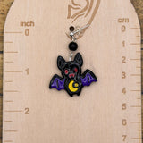Salem - Little Bats Earrings: Handmade, Polymer Clay, Hand Painted