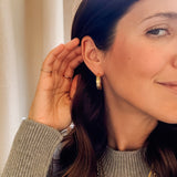 Bangle Rounded Huggie Hoop Earrings