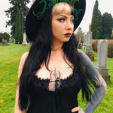 Vegan Felt Hat - XL Brim - Medusa