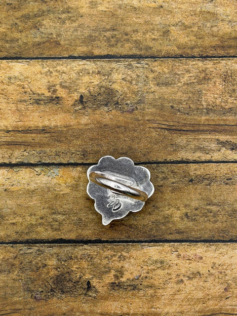 Daliah - Black Onyx Heart Ring with Chain Detail