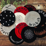 Vegan Felt Beret - Black - Spooky