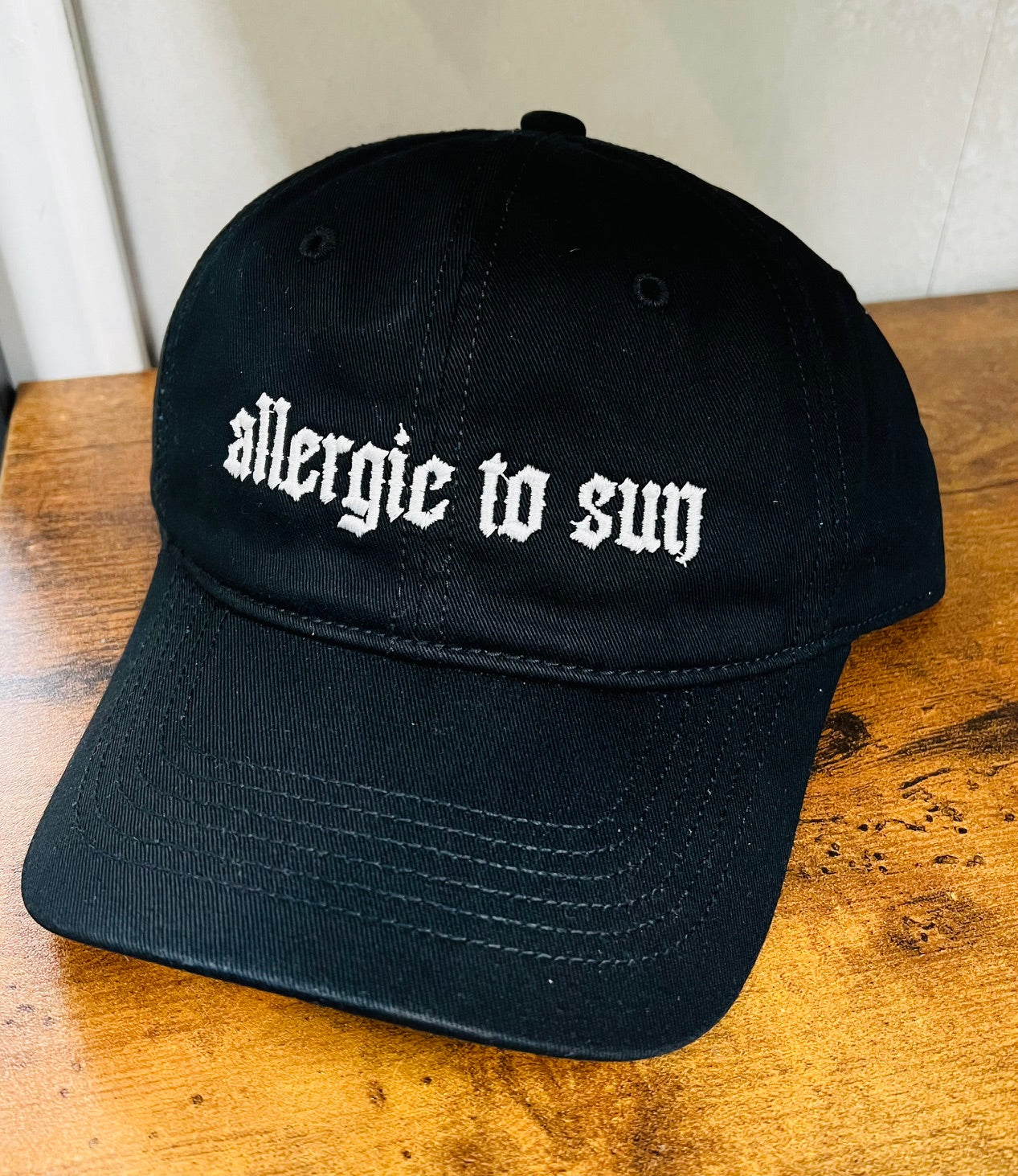 Allergic to sun -  Embroidered Dad Hat