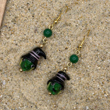 Salem - Witch Earrings: Handmade, Glass, One-of-a-Kind