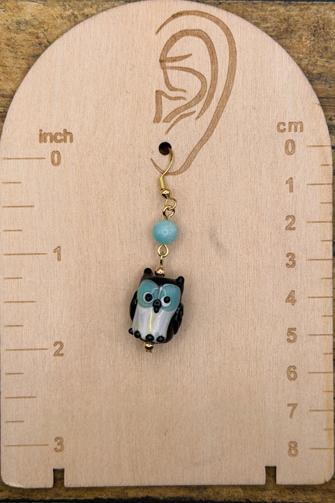 Fall - Penguin Earrings: Handmade, Glass, One-of-a-Kind