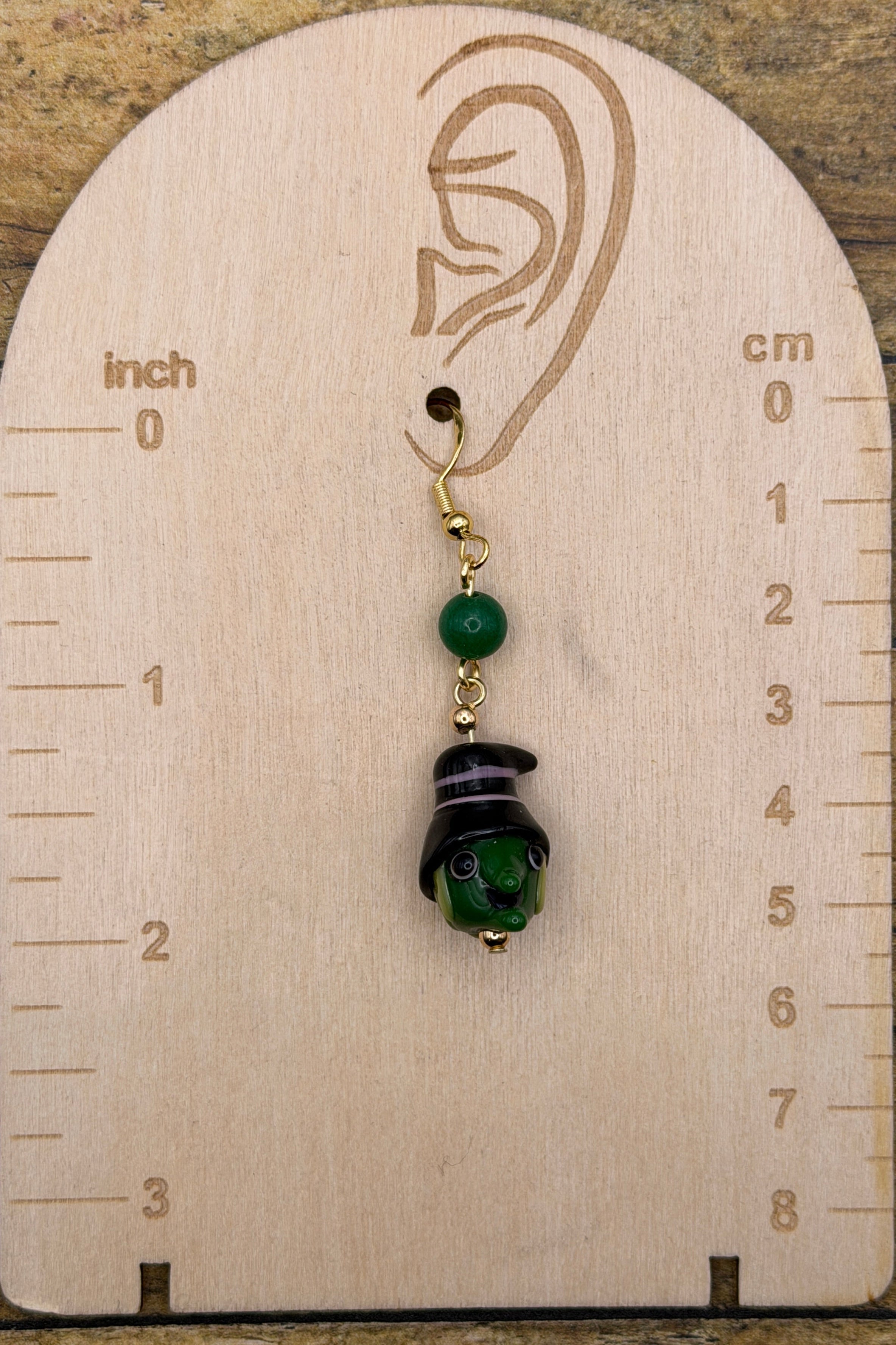 Salem - Witch Earrings: Handmade, Glass, One-of-a-Kind