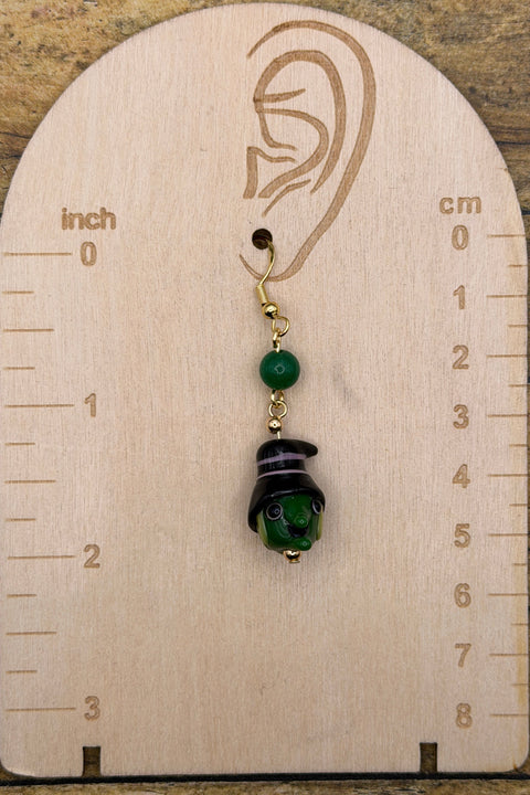 Salem - Witch Earrings: Handmade, Glass, One-of-a-Kind