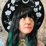 Vegan Felt Hat - XL Brim - Orchids