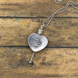 Rosalynn - Red Rosarita Heart with Arrow Pendant