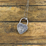 Raven - Red Rosarita Love Lock Heart Pendant