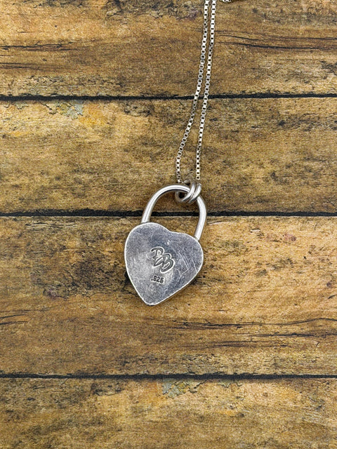 Raven - Red Rosarita Love Lock Heart Pendant