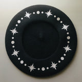 Vegan Felt Beret - Silver Glitter - Starburst