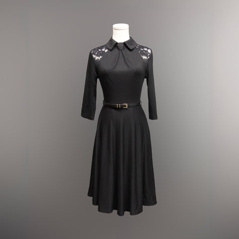 Shelley - Faux Tie Fit and Flare Dress