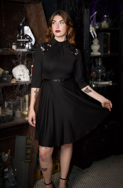 Shelley - Faux Tie Fit and Flare Dress