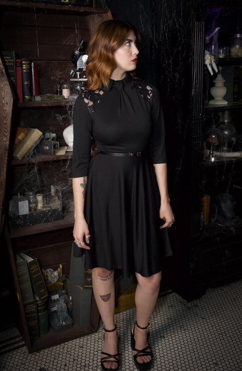 Shelley - Faux Tie Fit and Flare Dress