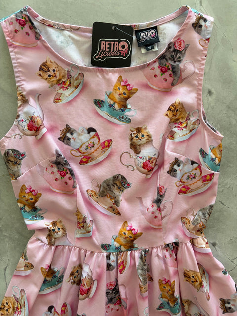 Teacup Cats Vintage Dress