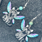 Cat Lover - Fairy Kitty Earrings: Handmade Polymer Clay
