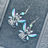 Cat Lover - Fairy Kitty Earrings: Handmade Polymer Clay