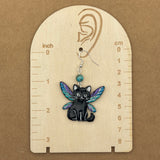 Cat Lover - Fairy Kitty Earrings: Handmade Polymer Clay