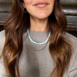 Air Necklace with Natural Larimar Beads