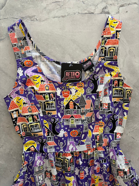 Glow in the Dark Haunted House Fit & Flare Dress