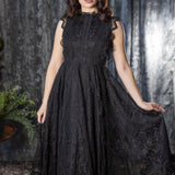 Arabella Gothic Lace Fit and Flare Dress