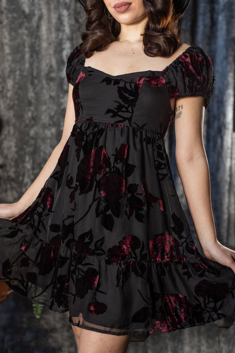Reagan Romantic Floral Babydoll Dress