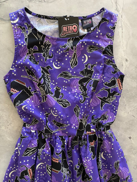 Glow in the Dark Witches Midi Dress