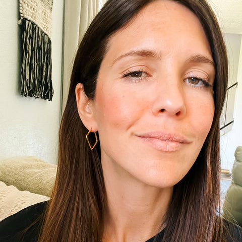 Diamond Rounded Huggie Hoop Earrings