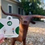 Texas 3D Huggie Hoop Earrings