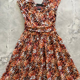 Greta Surplice Dress Mushrooms