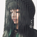 Vegan Felt Hat - Mourning Collection - Falling Tassel