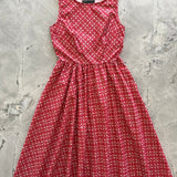 Red Diamond Midi Dress