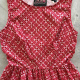Red Diamond Midi Dress