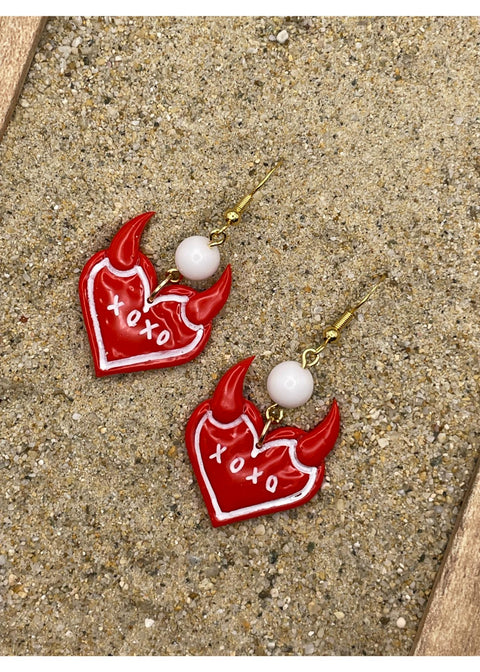 Devil Love XOXO Dangle Earrings