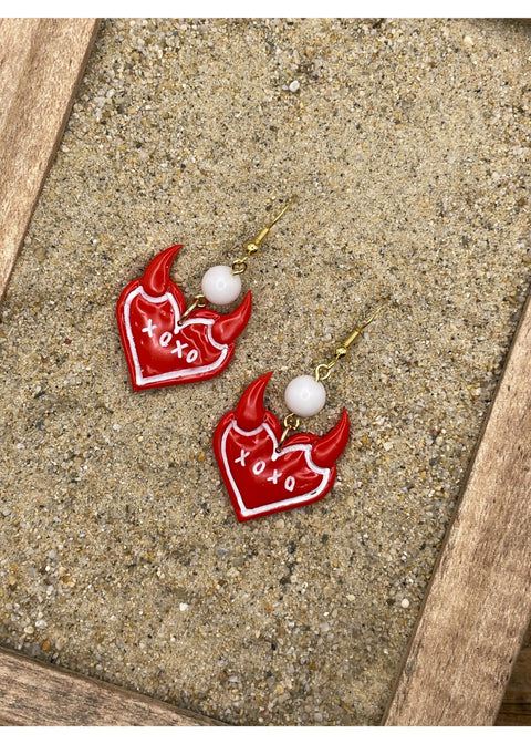 Devil Love XOXO Dangle Earrings