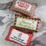 Needlepoint Pillow - Merry Martini'd