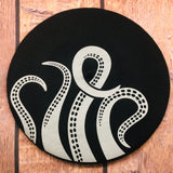 Vegan Felt Beret - Black - Tentacles