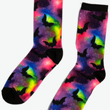 Novelty Socks - Rainbow Galaxy Bats