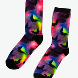 Novelty Socks - Rainbow Galaxy Bats