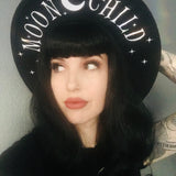 Vegan Felt Hat - XL Brim - Moon Child
