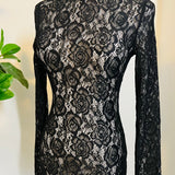 Persephone - Deadly Sheer Floral Lace Maxi Dress