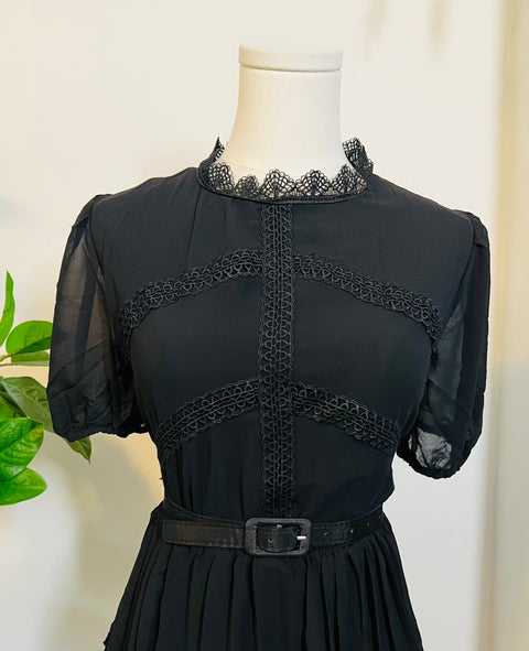 Annabel - Romantic Cottage Goth Tiered Dress