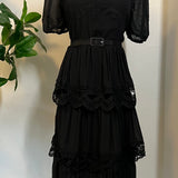 Annabel - Romantic Cottage Goth Tiered Dress