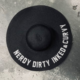 Embroidered Floppy Sun Hat - XL Brim - Nerdy Dirty Inked & Curvy