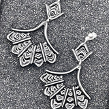 Salem - Spiderweb Dangle Earrings: Handmade Polymer Clay