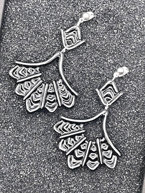 Salem - Spiderweb Dangle Earrings: Handmade Polymer Clay