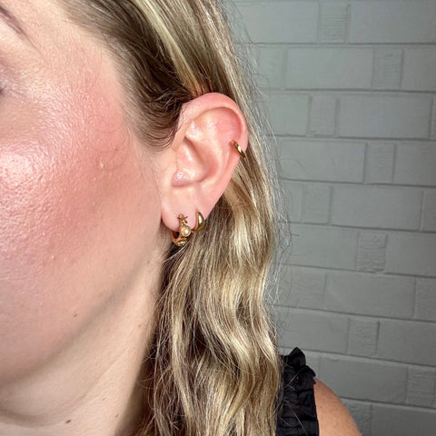 Hawaii 3D Huggie Hoop Earrings