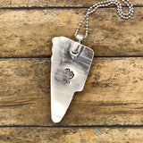 Bea - Checkered and Turquoise Mixed Gemstone Lightning Bolt Pendant Necklace