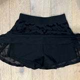 The Morbid Mini Skort - BATS - Flocked Velvet Skirt with Built In Shorts